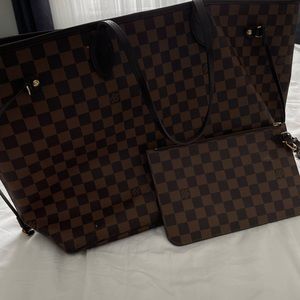 Louis Vuitton Neverfull GM Damien Ebene Red Interior
